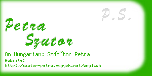 petra szutor business card